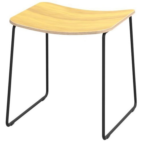Skala Low Stool Natural Ply/Matt Black