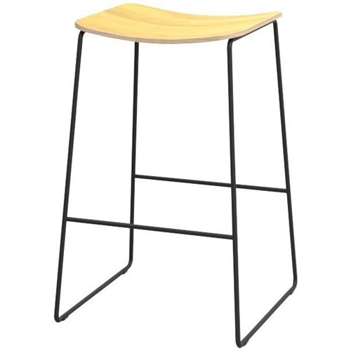 Skala Bar Stool Natural Ply/Matt Black