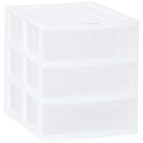 Taurus Storage Drawer A4 3 Drawer White OfficeMax NZ