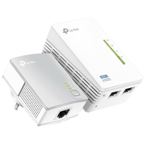 TPLink Range Extender WPA4220KIT AV600 WiFi Powerline Kit OfficeMax NZ