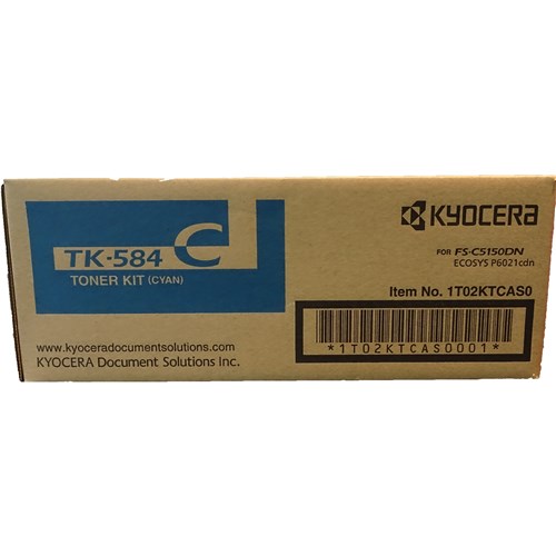 Kyocera TK-584C Cyan Laser Toner Cartridge