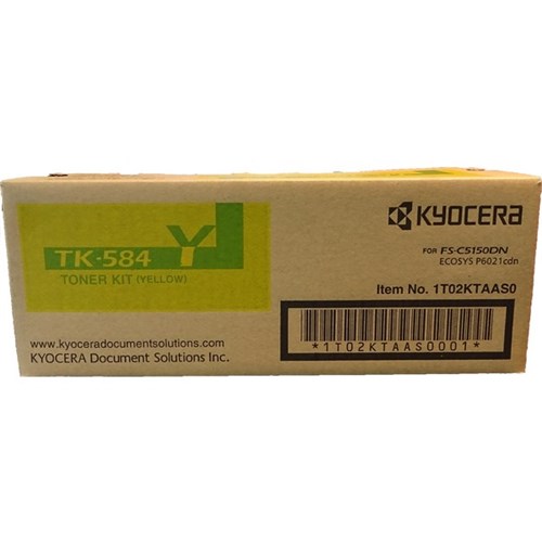 Kyocera TK-584Y Yellow Laser Toner Cartridge