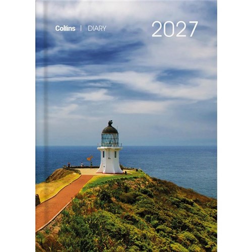 Collins A51 Diary A5 1 Day Per Page 2027 Coastal New Zealand Scenes Assorted Designs