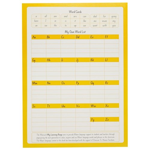 Warwick My Writing Book 1 Taku Pukapuka Tuhituhi 14mm Ruled & Blank 230x317mm 64 Pages