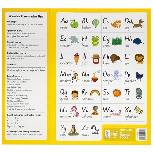 Warwick My Writing Book 1 Taku Pukapuka Tuhituhi 14mm Ruled & Blank 230x317mm 64 Pages