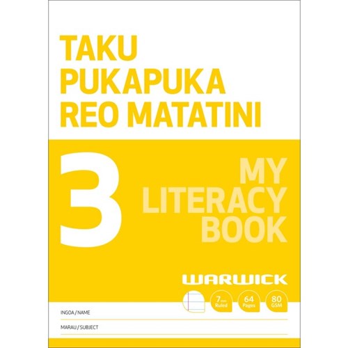 Warwick My Literacy Book 3 Taku Pukapuka Reo Matatini 7mm Ruled 64 Pages