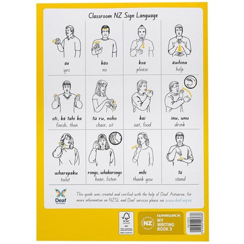 Warwick My Writing Book 3 Taku Pukapuka Tuhituhi 9mm Ruled 230x317mm 64 Pages