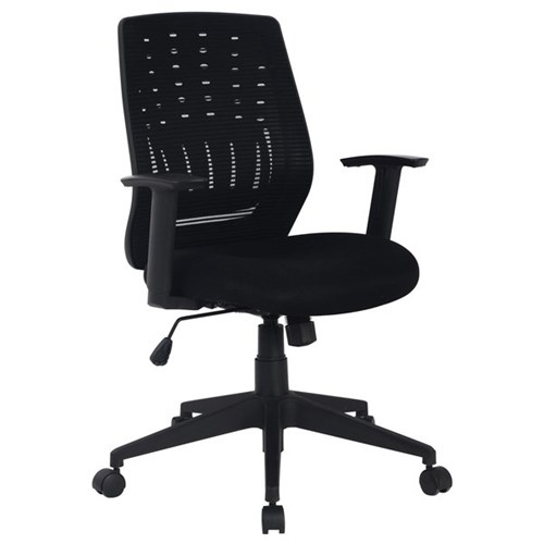 Pacer Task Chair Mesh Back Adjustable Arms Black/Black