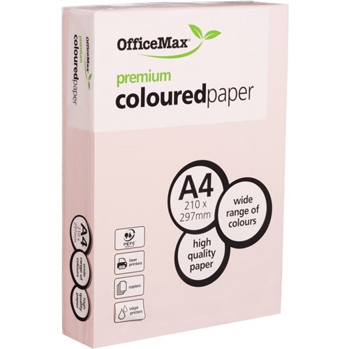 OfficeMax A4 80gsm Funky Flamingo Premium Coloured Copy Paper, Pack of 500