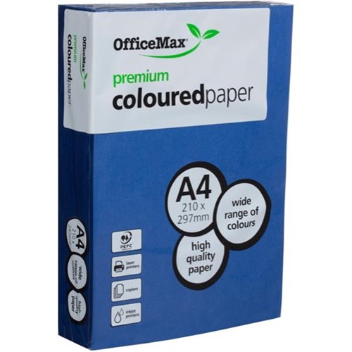 OfficeMax A4 80gsm Nifty Navy Premium Colour Copy Paper, Pack of 500