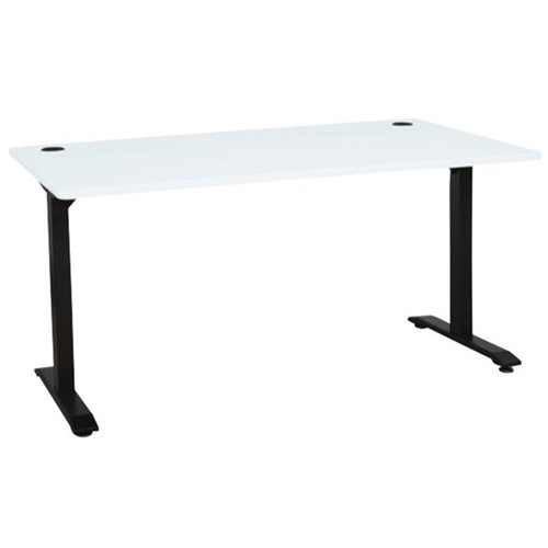Emerge Single User Desk 1500mm White/Black