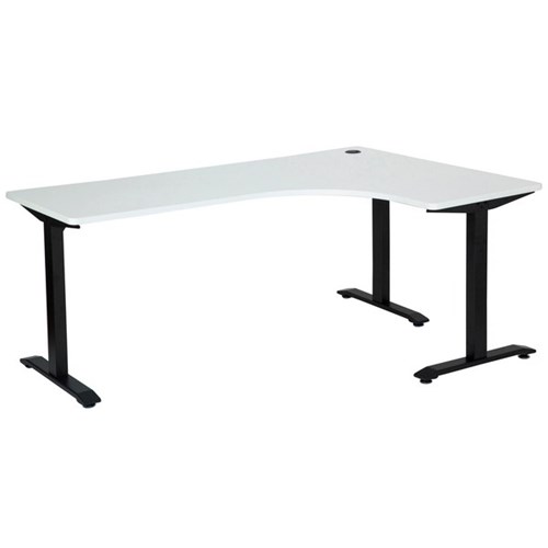 Emerge Single User Workstation Right Hand 1800x1200mm White/Black