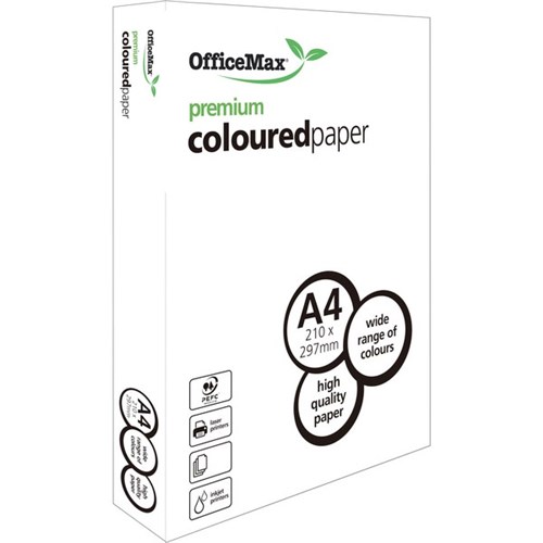 OfficeMax A4 160gsm Wispy White Premium Coloured Copy Paper, Pack of 250