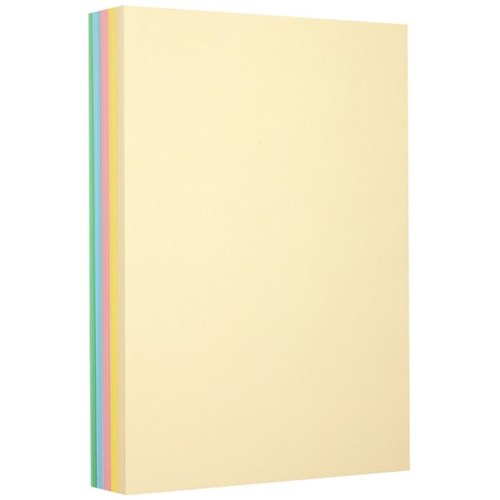 OfficeMax A3 80gsm Pastel Assorted Colours Premium Copy Paper, Pack of 500