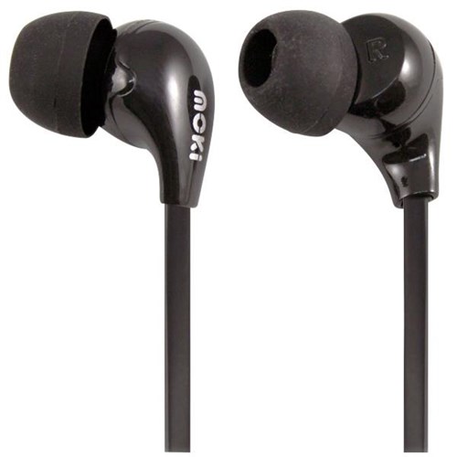 Moki 45 Degree Comfort Buds In-Ear Earphones Black