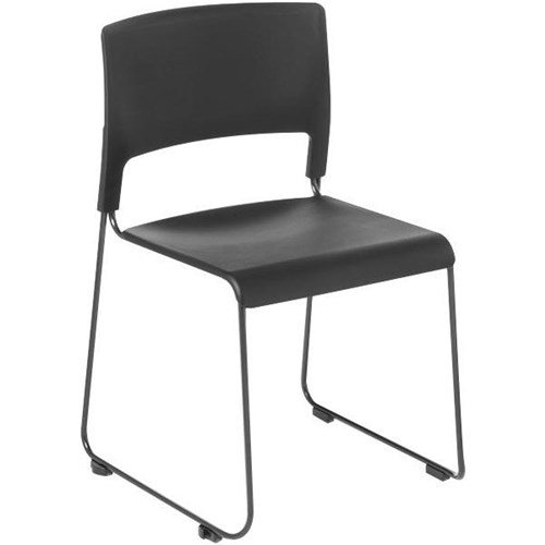 Slim Cafe Chair Black