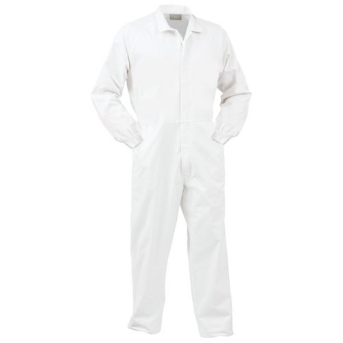 Argyle Polycotton Overalls With Nylon Zip 240gsm Size 6 White