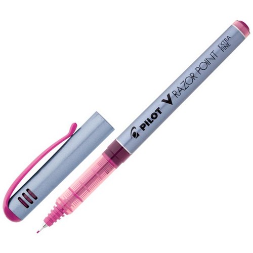 Pilot V Razor Point Pink Pen 0.8mm Extra Fine Tip
