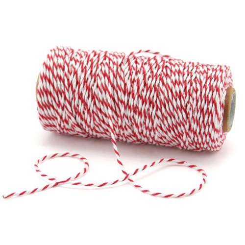 Bakers Twine 100m Red & White