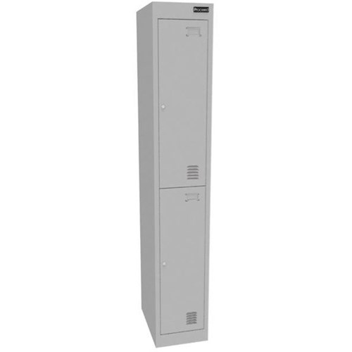 Proceed 2 Tier Locker 375mm Latch Lock Stone Grey