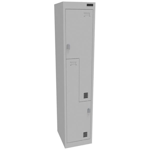 Proceed 2 Step Locker 375mm Latch Lock Stone Grey OfficeMax NZ