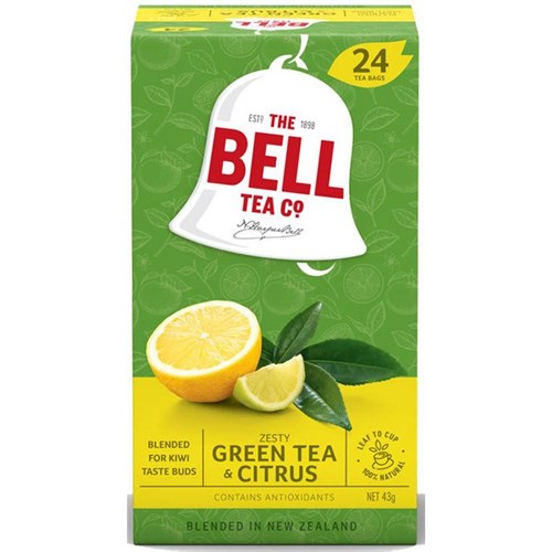 Bell Herbal Zesty Green Citrus Tea Bags, Pack of 24