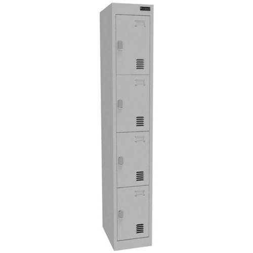 Proceed 4 Tier Locker 300mm Latch Lock Stone Grey