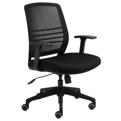 Cobi Meeting Chair Mesh Back Fabric Seat Black/Black