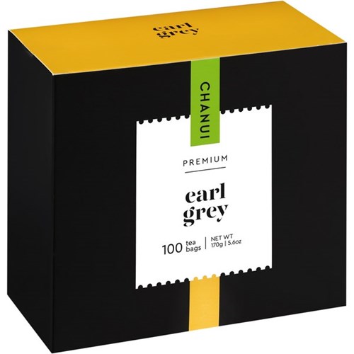 Chanui Earl Grey Tagless Tea Bags, Box of 100