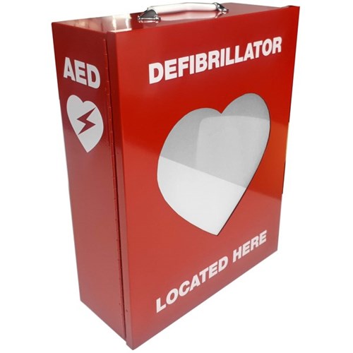 PW505 Defibrillator Cabinet Empty Solid Front Red