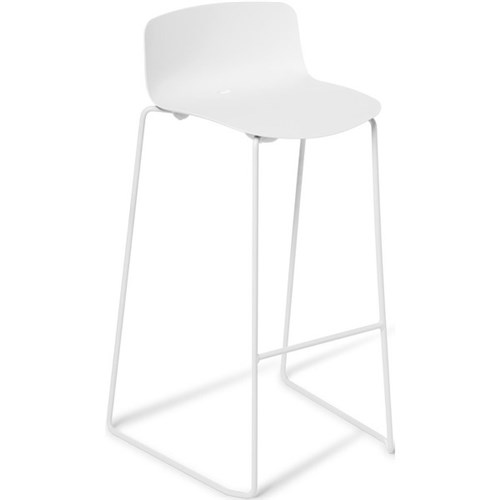 Coco Kitchen Stool Sled Base 655mm White/White