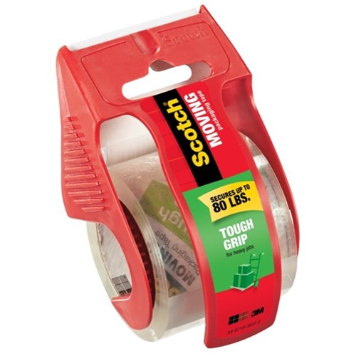 Scotch Tough Grip Moving Packaging Tape With Dispenser 48mmx20.3m