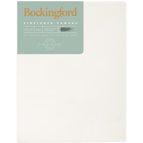 Bockingford 13oz Stretched Canvas 12x16 Inch 1.5 Inch Frame