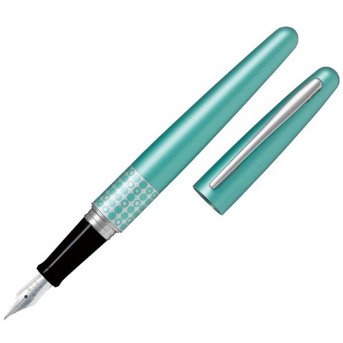 Pilot MR3 Fountain Pen Medium Tip Aqua Blue Barrel