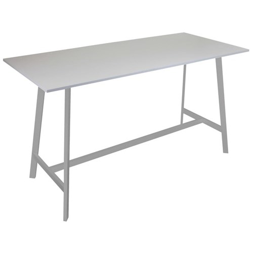 Converse Leaner Table 1600mm White/Silver