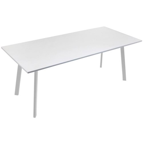 Converse Meeting Table 1800mm White/Silver