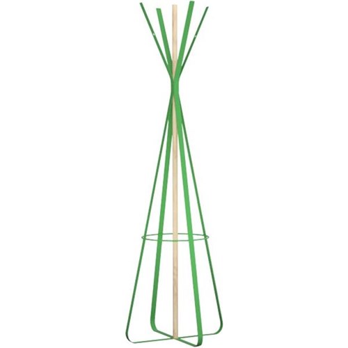 Sprout Coat And Umbrella Stand Green/Natural Timber 550x550x1700mm