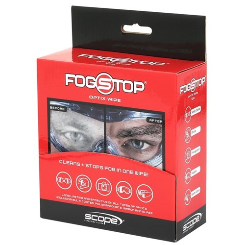 Fogstop Anti Fog Wipes, Pack of 100