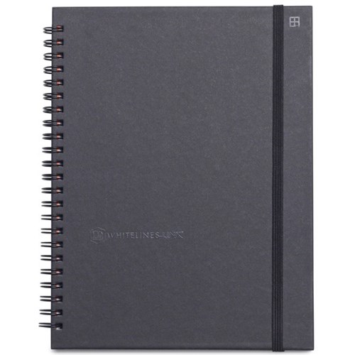 Whitelines A5 Hard Cover Spiral Notebook 5mm Quad 160 Pages