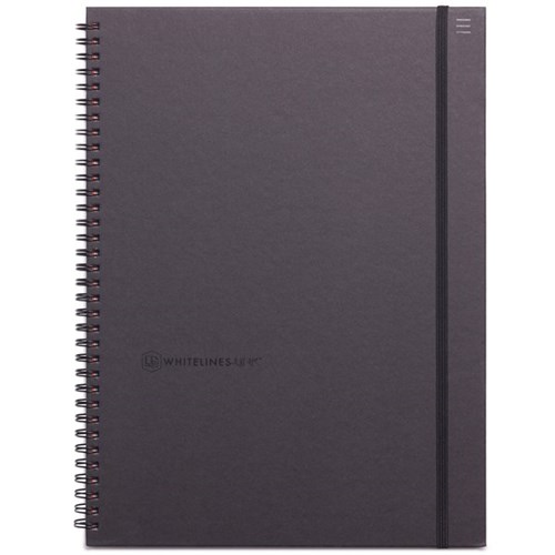 Whitelines A4 Hard Cover Spiral Notebook 8mm Ruled 160 Pages