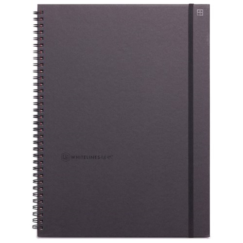 Whitelines A4 Hard Cover Spiral Notebook 5mm Quad 160 Pages