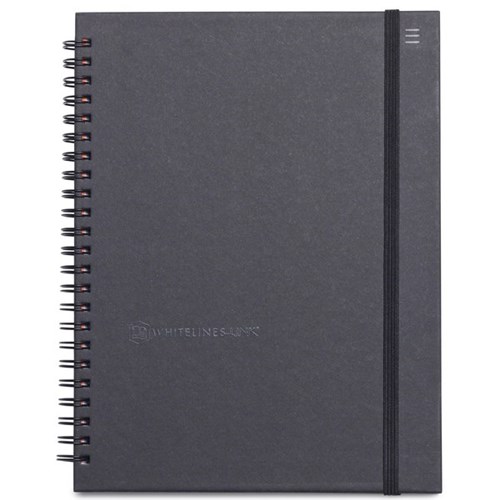 Whitelines A5 Hard Cover Spiral Notebook 7mm Ruled 160 Pages