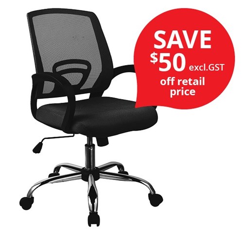 Trice Task Chair 1 Lever Mesh Back With Arms OfficeMax NZ