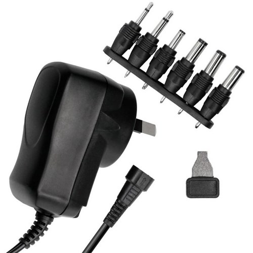 Dynamix Universal AC/DC Power Adapter 600mA with Interchangeable Connector Plugs