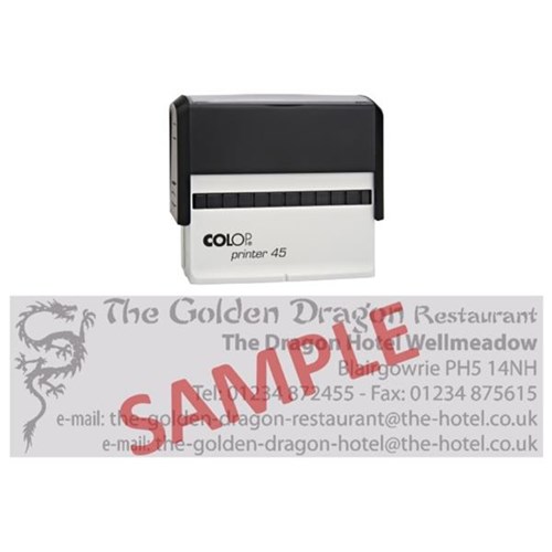 Colop 45 Oblong Custom Made Printer Stamps Black OfficeMax NZ