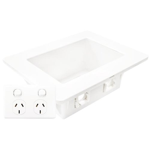 Dynamix Recessed Wall Box 2x Amdex Outlets