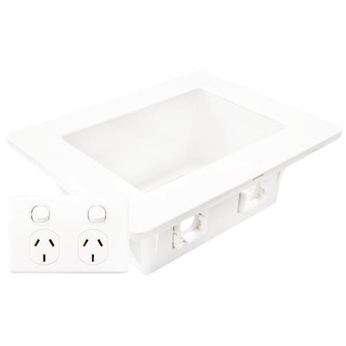 Dynamix Recessed Wall Box 2x Amdex Outlets OfficeMax NZ