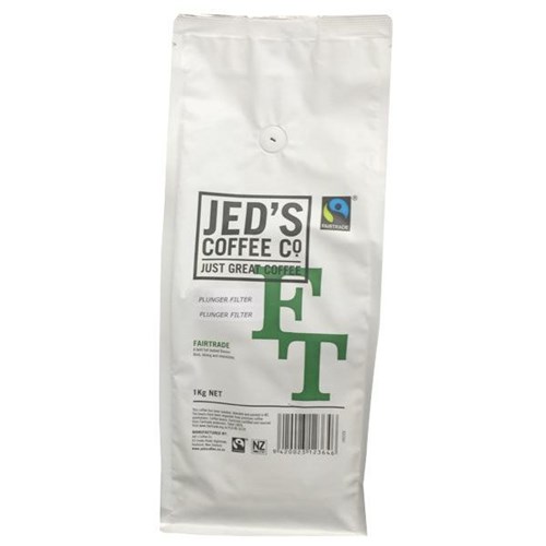 Jed's Fairtrade Plunger & Filter Ground Coffee 1kg