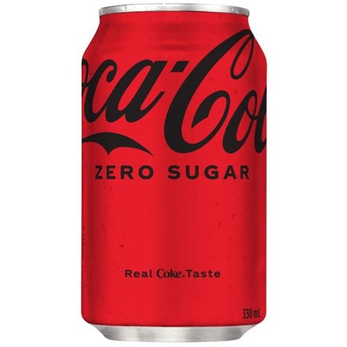 Coke Zero Sugar Can 330ml, Pack of 24