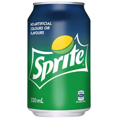Sprite Lemonade Can 330ml, Pack of 24